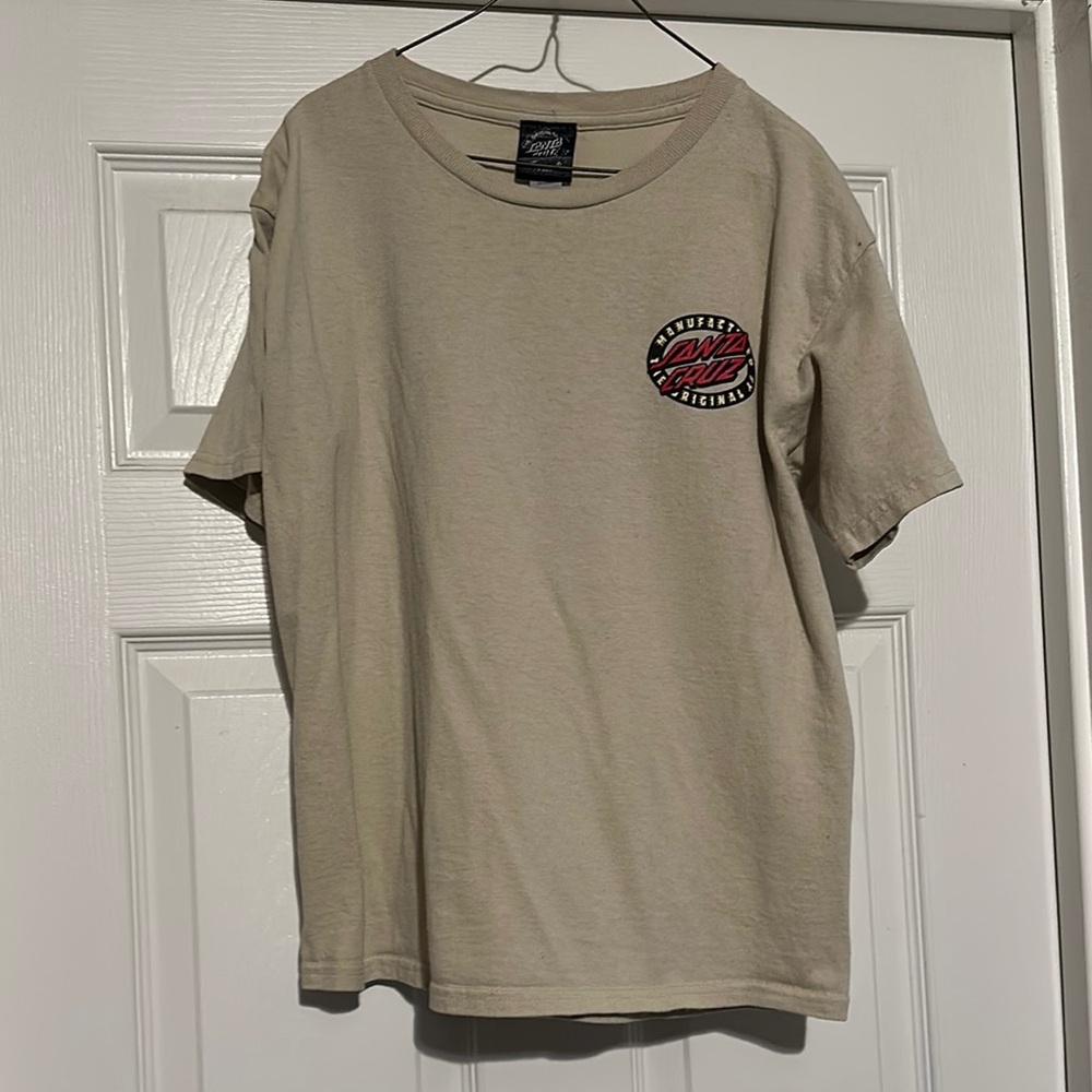Santa Cruz Skateboards Tan Short Sleeve Tee